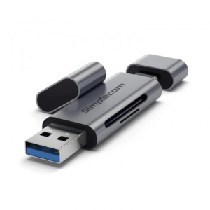 Simplecom SuperSpeed USB-C and USB-A SD/MicroSD Card Reader